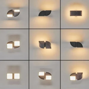 hofstein Applique murale d'extérieur Kontenga LED Anthracite, 2 lumières* Lampes Modernes
