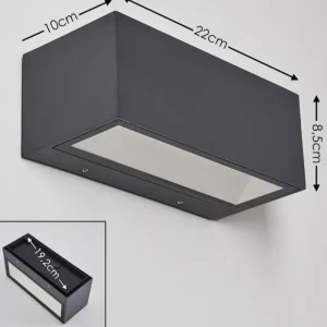 hofstein Applique murale d'extérieur Spidern LED Aluminium, 1 lumière* Lampes Modernes