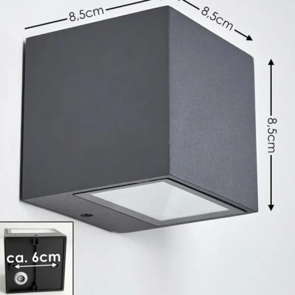 hofstein Applique murale d'extérieur Spidern LED Anthracite, 1 lumière* Lampes Modernes