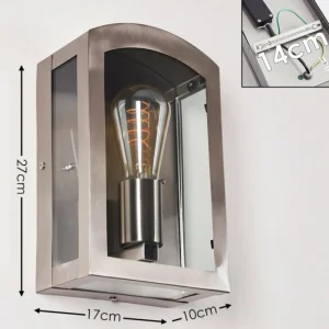 hofstein Applique murale d'extérieur Chipola Acier inoxydable, 1 lumière* Lampes Modernes
