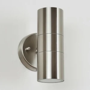 hofstein Applique murale d'extérieur Bessiebelle Acier inoxydable, 2 lumières* Lampes Modernes