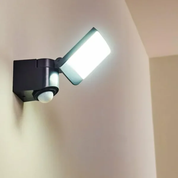 hofstein Applique murale d'extérieur Larvik LED Anthracite, 1 lumière, Détecteur de mouvement* Lampes Modernes