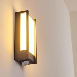hofstein Applique murale d'extérieur Skove LED Anthracite, 1 lumière, Détecteur de mouvement* Lampes Modernes