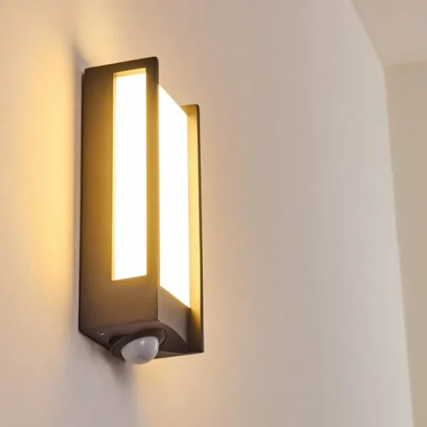 hofstein Applique murale d'extérieur Skove LED Anthracite, 1 lumière, Détecteur de mouvement* Lampes Modernes