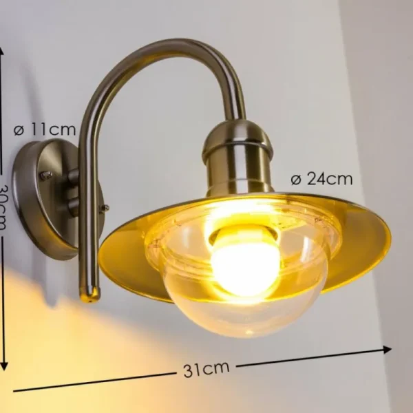 hofstein Applique murale d'extérieur Elima Acier inoxydable, 1 lumière* Lampes Modernes