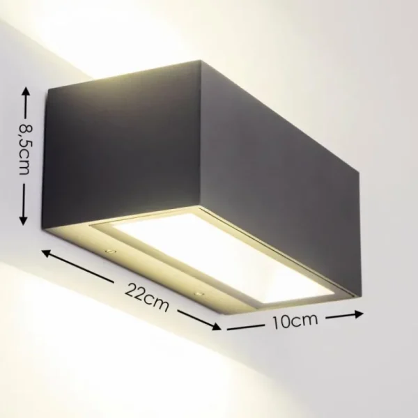 hofstein Applique murale d'extérieur GEMINI LED Anthracite, 1 lumière* Lampes Modernes