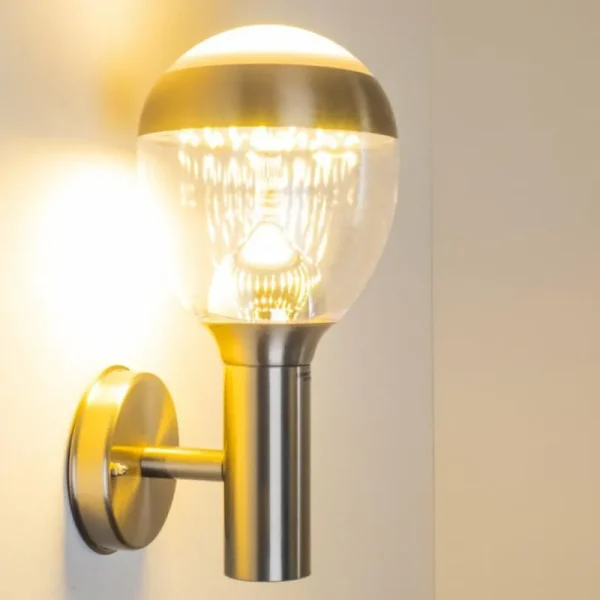 hofstein Applique murale d'extérieur CORDOVA LED Acier inoxydable, 1 lumière* Lampes Modernes