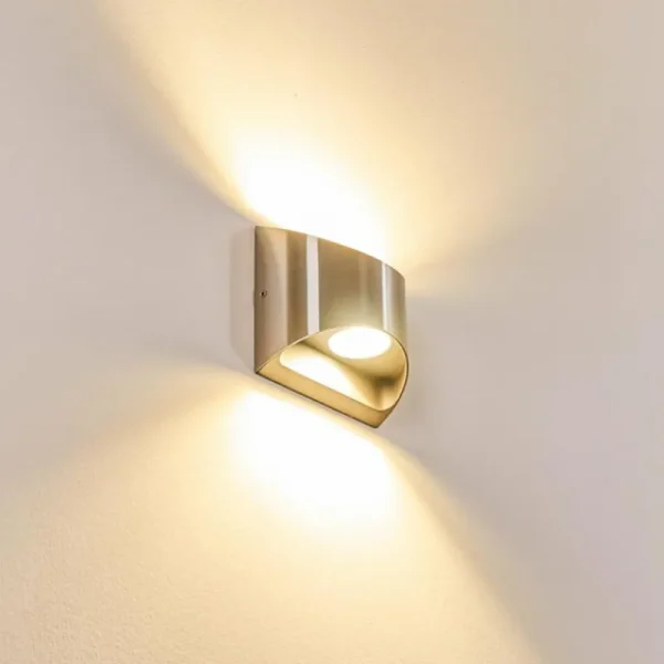hofstein Applique murale d'extérieur Vano LED Nickel mat, 2 lumières* Lampes Modernes