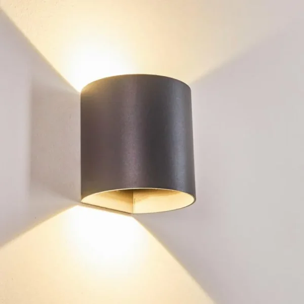 hofstein Applique murale d'extérieur Vikom LED Anthracite, 2 lumières* Lampes Modernes
