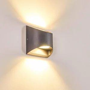 hofstein Applique murale d'extérieur Vikom LED Anthracite, 2 lumières* Lampes Modernes