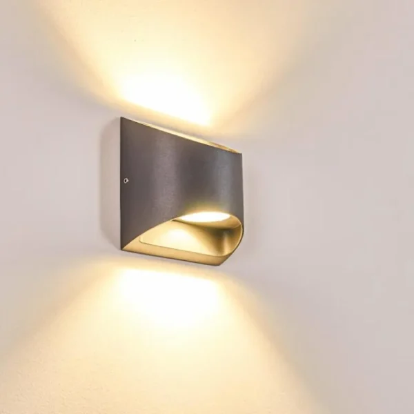 hofstein Applique murale d'extérieur Vikom LED Anthracite, 2 lumières* Lampes Modernes
