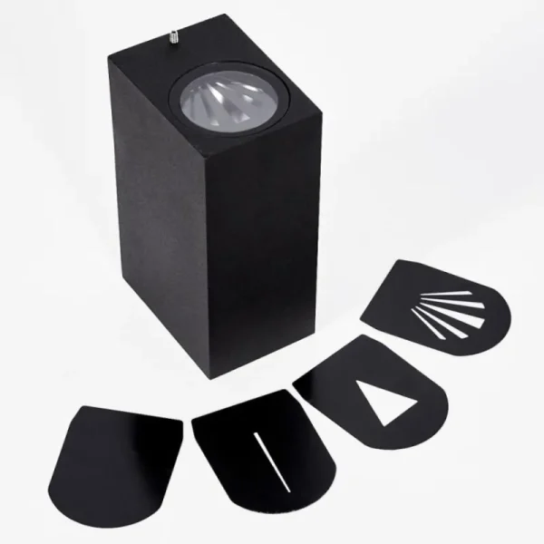hofstein Applique murale d'extérieur Komoren LED Noir, 2 lumières* Lampes Modernes
