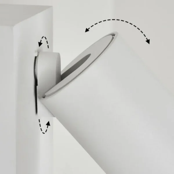 hofstein Applique murale d'extérieur Hakamken Blanc, 1 lumière, Détecteur de mouvement* Lampes Modernes
