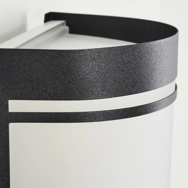 hofstein Applique murale d'extérieur Visnum Noir, Blanc, 1 lumière, Détecteur de mouvement* Lampes Modernes