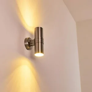 hofstein Applique murale d'extérieur Satava LED Chrome, 1 lumière* Lampes Modernes
