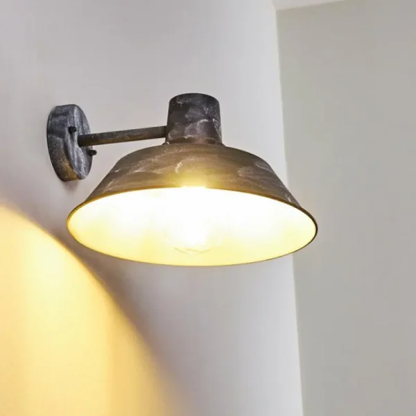 hofstein Applique murale d'extérieur Maloja Gris, Blanc, 1 lumière* Lampes Modernes