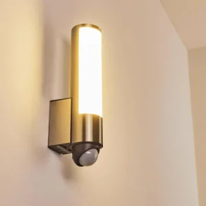 hofstein Applique murale d'extérieur Vasön LED Acier inoxydable, 1 lumière, Détecteur de mouvement* Lampes Modernes