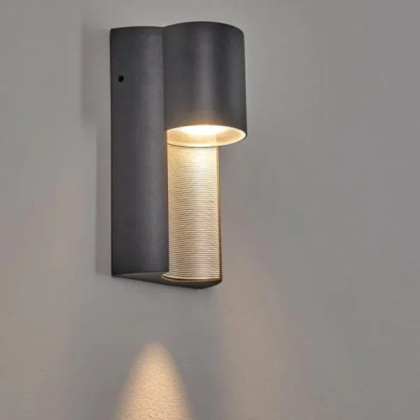 hofstein Applique murale d'extérieur Bormio Gris, Argenté, 1 lumière* Lampes Modernes