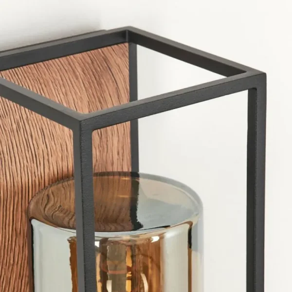 hofstein Applique murale d'extérieur Palanga Brun, Couleur bois, Noir, 1 lumière* Lampes Modernes