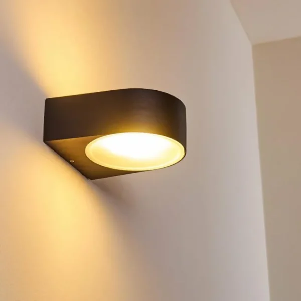 hofstein Applique murale d'extérieur Haderslev Noir, 1 lumière* Lampes Modernes