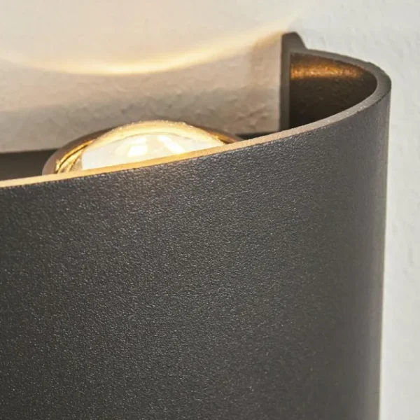 hofstein Applique murale d'extérieur Glencoe LED Noir, 6 lumières* Lampes Modernes