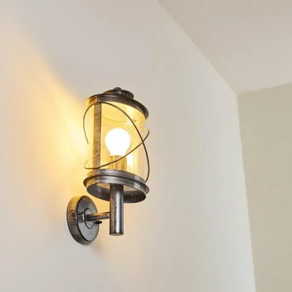 hofstein Applique murale d'extérieur Chamesol Brun, Argenté, 1 lumière* Lampes Modernes