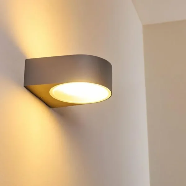 hofstein Applique murale d'extérieur Haderslev Gris, 1 lumière* Lampes Modernes