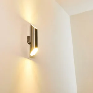 hofstein Applique murale d'extérieur Saulcy LED Acier inoxydable, 2 lumières* Lampes Modernes