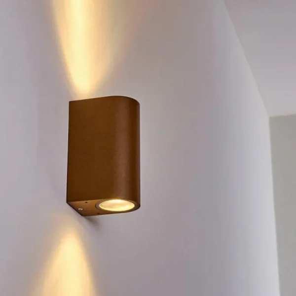 hofstein Applique murale d'extérieur Norrelogum Rouille, 2 lumières* Lampes Modernes