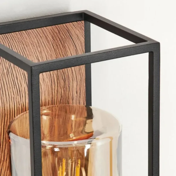 hofstein Applique murale d'extérieur Palanga Brun, Couleur bois, Noir, 1 lumière* Lampes Modernes