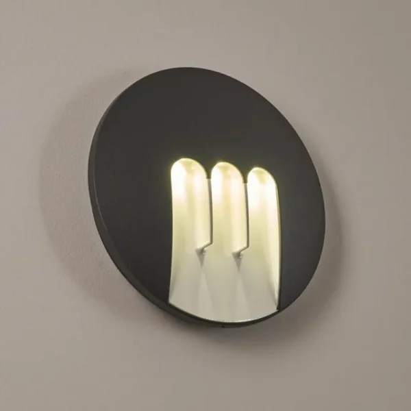 hofstein Applique murale d'extérieur Silvso LED Anthracite, 3 lumières* Lampes Modernes