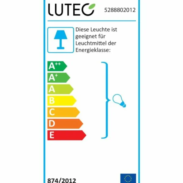 Luminaires Lutec Applique murale d'extérieur Lutec Flair Noir, 1 lumière, Détecteur de mouvement* Lampes En Verre