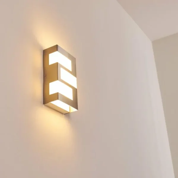 hofstein Applique murale d'extérieur Lannion LED Acier inoxydable, 3 lumières* Lampes Modernes