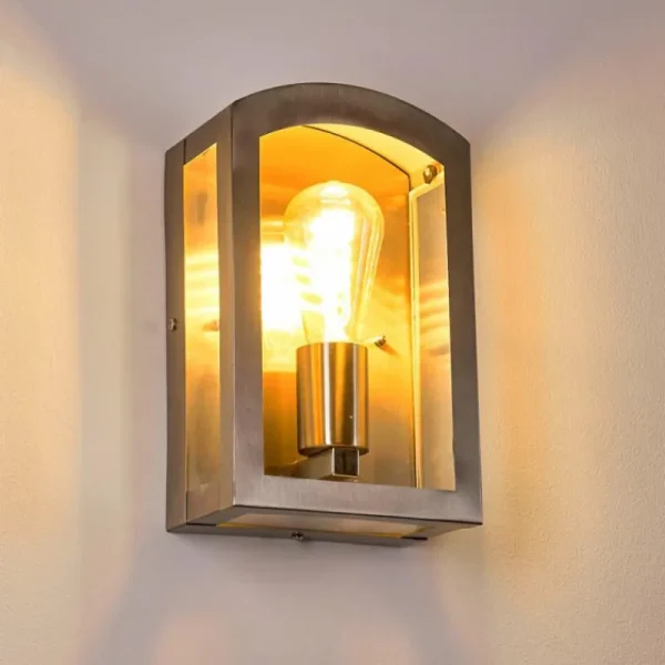 hofstein Applique murale d'extérieur Chipola Acier inoxydable, 1 lumière* Lampes Modernes