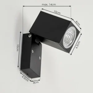 hofstein Applique murale d'extérieur Holiseva LED Noir, 1 lumière* Lampes Modernes