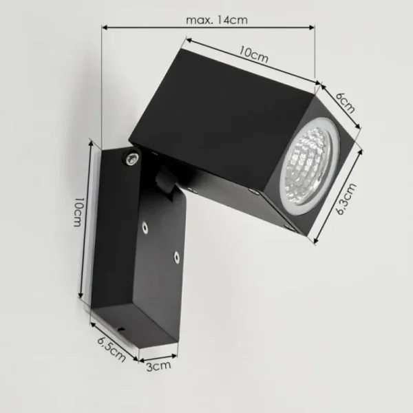 hofstein Applique murale d'extérieur Holiseva LED Noir, 1 lumière* Lampes Modernes