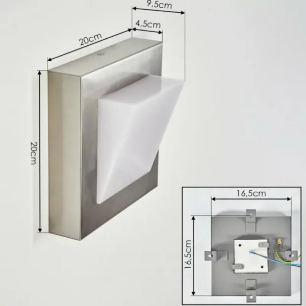hofstein Applique murale d'extérieur Stearns LED Nickel mat, 1 lumière* Lampes Modernes