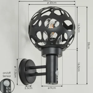 hofstein Applique murale d'extérieur Saaseg Anthracite, 1 lumière, Détecteur de mouvement* Lampes Modernes