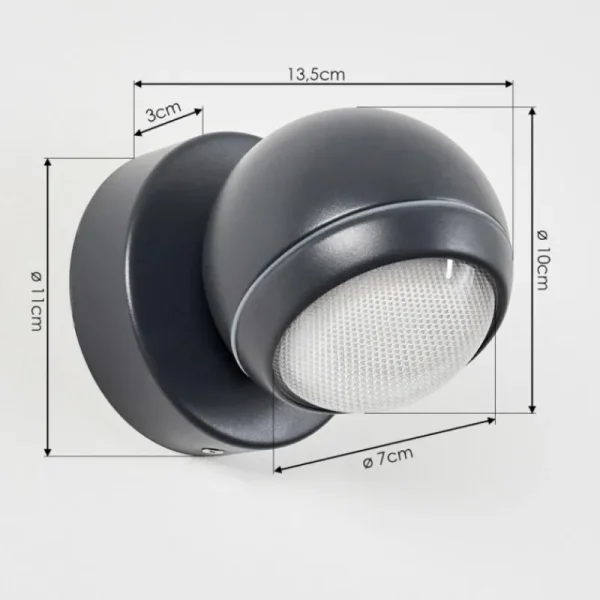 hofstein Applique murale d'extérieur Kapowai LED Anthracite, 1 lumière* Lampes Modernes