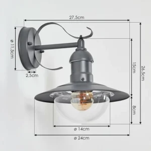hofstein Applique murale d'extérieur Broni Anthracite, 1 lumière* Lampes Modernes