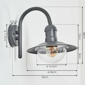 hofstein Applique murale d'extérieur Elima Anthracite, 1 lumière* Lampes Modernes