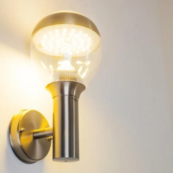 hofstein Applique murale d'extérieur CORDOVA LED Acier inoxydable, 1 lumière* Lampes Modernes
