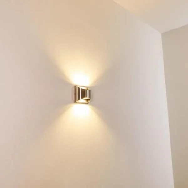 hofstein Applique murale d'extérieur Vano LED Nickel mat, 2 lumières* Lampes Modernes