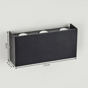 hofstein Applique murale d'extérieur Morenos LED Anthracite, Blanc, 6 lumières* Lampes Modernes