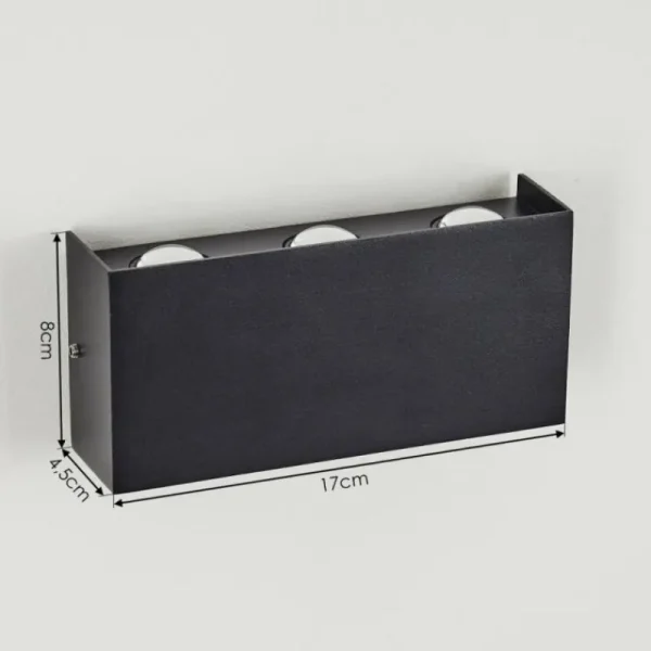 hofstein Applique murale d'extérieur Morenos LED Anthracite, Blanc, 6 lumières* Lampes Modernes