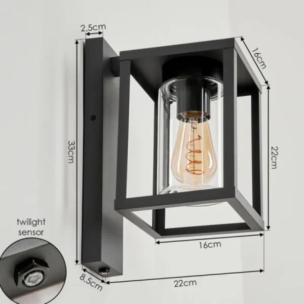 hofstein Applique murale d'extérieur Parkkola Anthracite, 1 lumière* Lampes Modernes