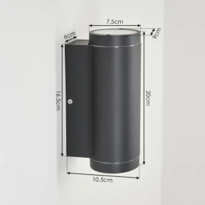 hofstein Applique murale d'extérieur Cebuentos Anthracite, 2 lumières* Lampes Modernes