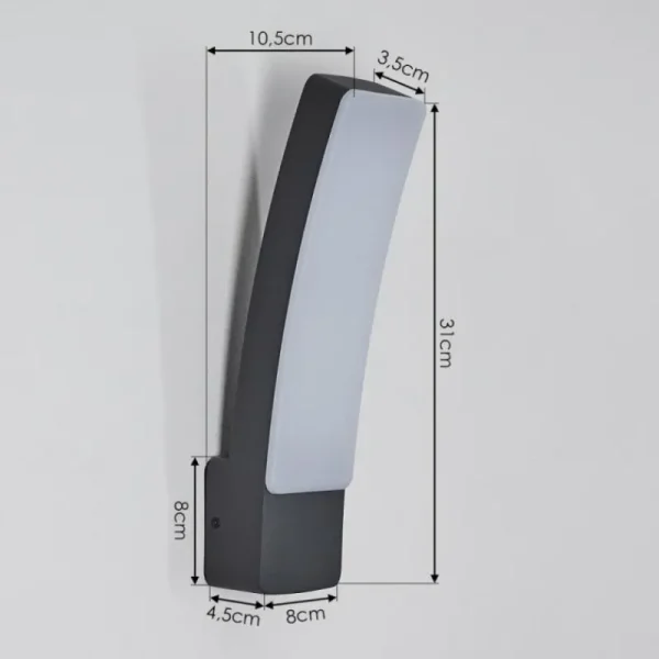 hofstein Applique murale d'extérieur Maseru LED Anthracite, 1 lumière* Lampes Modernes