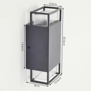 hofstein Applique murale d'extérieur Ramalhal Anthracite, 2 lumières* Lampes Modernes