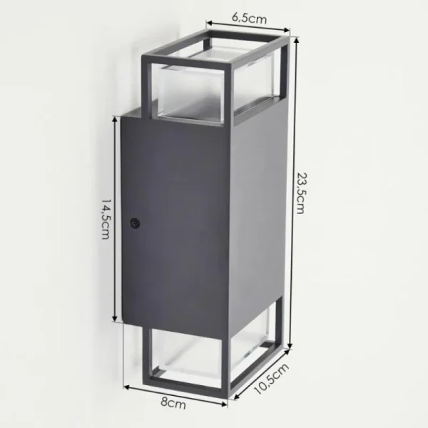 hofstein Applique murale d'extérieur Ramalhal Anthracite, 2 lumières* Lampes Modernes